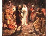 Jesus facing the soldiers in the Garden of Gethsemane - by William Hole